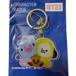 BT21 BTS 21 Chimmy and‎ Mang Character Badge keychain plushie KPOP Bangtan